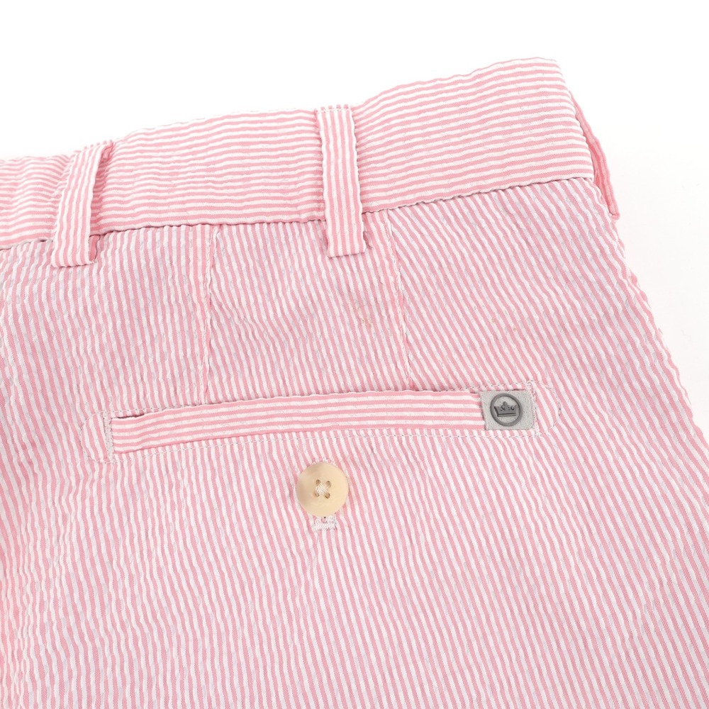 Peter Millar Pink Seersucker Flat Front Shorts